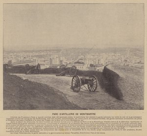 Paris-kommunen, Montmartre Artillery Park (s/hvitt-bilde) av French Photographer