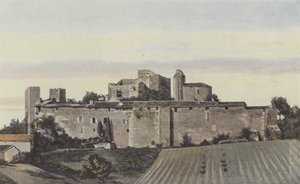Larressingle, ruinene av Chateau of the Bishops of Condom av French Photographer