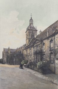 Luxeuil, kirken og prestegården av French Photographer