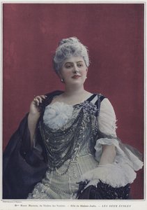 Marie Magnier som Madame Joulin i Les Deux Ecoles (farget bilde)