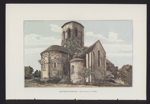 Mouthiers-sur-Boeme, kirke, N fasade og apsis av French Photographer