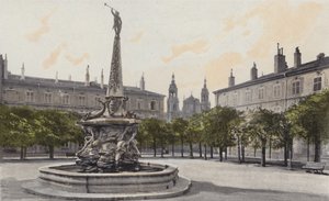 Nancy, Fontaine og Place dAlliance av French Photographer