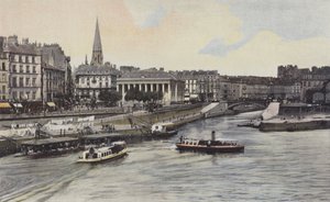 Nantes, La Bourse, Utsikt tatt fra Gloriette-øya av French Photographer