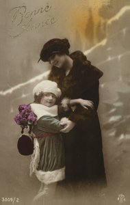 Nyttårskort med mor og datter av French Photographer
