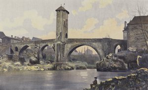 Orthez, Broen over Gave de Pau av French Photographer