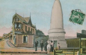 Pain de sucre (sukkerbrødminnesmerke) ved Sainte-Adresse nær Le Havre. Mausoleum bygget til minne om Charles Lefebvre-Desnouettes. Postkort sendt i 1913. av French Photographer