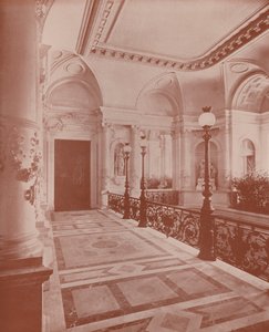 Paris: En vestibyle i Hotel de Ville (s/hvitt-bilde) av French Photographer