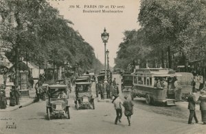 Paris, Boulevard Montmartre. Postkort sendt i 1913. av French Photographer