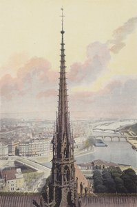 Paris, Notre-Dame-pilen, utsikt tatt fra Sørtårnet av French Photographer