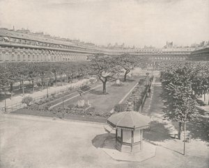 Paris: Garden of the Palais Royal (s/hvitt bilde) av French Photographer