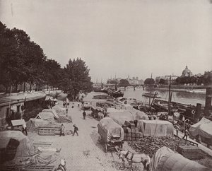 Paris: Levee Scene i Paris (s/hvitt bilde) av French Photographer