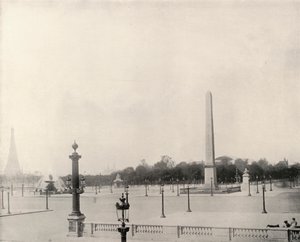 Paris: Place de la Concorde (s/hvitt bilde) av French Photographer