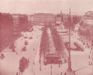 Paris: Place de la Republique (s/hvitt bilde) av French Photographer