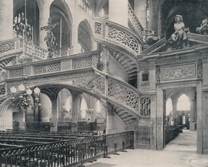 Paris: Seksjon av koret i St Etienne-du-Mont (s/hvitt foto) av French Photographer