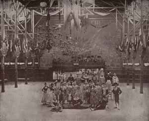 Paris: Moulin Rouge Theatre (s/hvitt bilde) av French Photographer