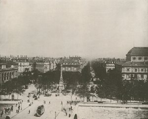 Paris: The Place du Chatelet (s/hvitt bilde) av French Photographer