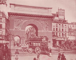 Paris: The Porte St Martin (s/hvitt bilde) av French Photographer