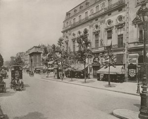 Paris: Renessansens teater og Porte St Martin (s/hvitt-bilde) av French Photographer