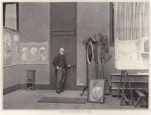 Pierre Puvis de Chavannes i verkstedet sitt av French Photographer
