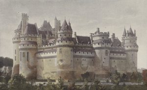 Pierrefonds, Chateau (utsikt tatt fra Villers-Cotterets-veien) av French Photographer