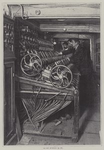 Å spille orgel ved Paris Opera (s/hvitt bilde) av French Photographer