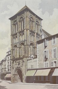 Poitiers, Saint-Porchaire kirke, klokketårn av French Photographer