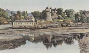 Pornic, Det gamle Chateau og inngangen til havnen av French Photographer