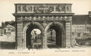 Baudimont Gate, Arras (s/hvitt bilde) av French Photographer