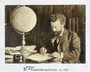 Portrett av Camille Flammmarion (1842 - 1925), fransk astronom - fotografi av French Photographer