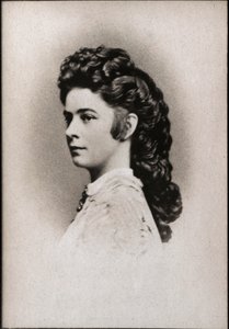 Portrett av Elisabeth av Østerrike kalt Sissi (1837-1898), keiserinne av Østerrike og dronningkonsort av Ungarn. av French Photographer
