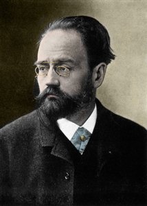 Portrett av Emile Zola (1840-1902) fransk forfatter. av French Photographer