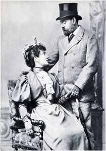 Portrett av Emile Zola og Jeanne Rozerot av French Photographer