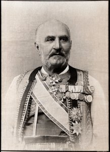 Portrett av Nicolas 1er (1841-1921), prins av Montenegro. av French Photographer
