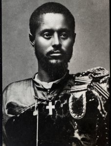 Portrett av Ras Makonnen (1852-1906), general og guvernør i Harar-provinsen i Etiopia. av French Photographer