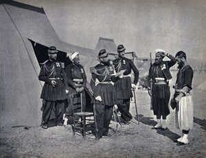 Straff, soldater fra den franske hæren under Krim-kampanjen i 1854. Fotografi, slutten av 1800-tallet. av French Photographer