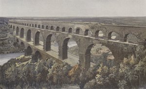 Remoulins, Roman Aqueduct Bridge, over Gardon av French Photographer