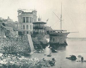 Restaurant of the Reserve (s/hvitt bilde) av French Photographer