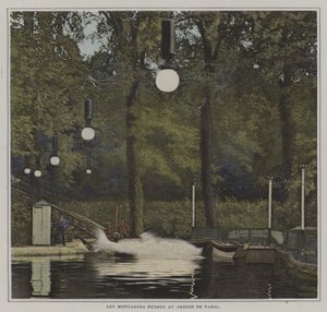Berg-og-dal-bane på Jardin de Paris (fargebilde) av French Photographer