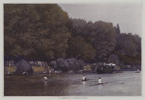 Roningsmesterskap på elven Marne ved Joinville-le-Pont, Frankrike (fargebilde) av French Photographer