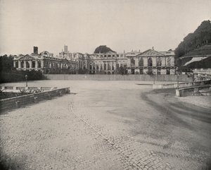 Ruinene av Palace of St Cloud (s/hvitt bilde) av French Photographer