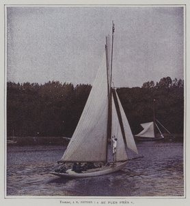 Seilbåt på elven Seinen (fargebilde) av French Photographer