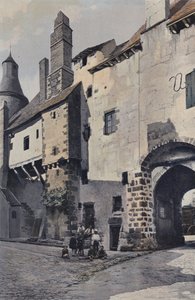 Saint-Benoit-du-Sault, byporten og klokketårnet av French Photographer