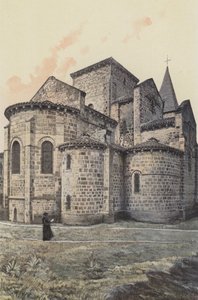 Saint-Desire, kirke, labside av French Photographer