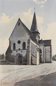 Saint-Outrille, kirke, sammen S O av French Photographer