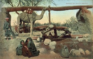 Sakia, Øvre Egypt (fargebilde) av French Photographer