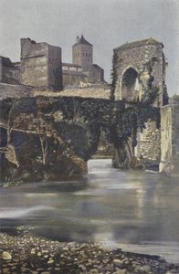 Sauveterre, Old Bridge over Gave dOloron av French Photographer