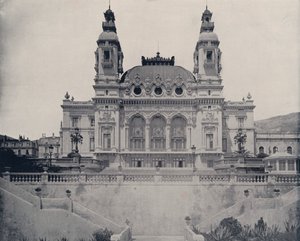 Sea Front of the Casino (s/hvitt bilde) av French Photographer