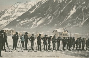 Skiinstruktører ved Chamonix (fargebilde) av French Photographer