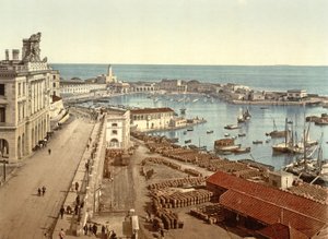 Havnen i Alger, pub. ca. 1900 av French Photographer