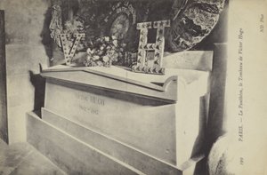 Pantheon, Paris, graven til Victor Hugo (s/hvitt bilde) av French Photographer